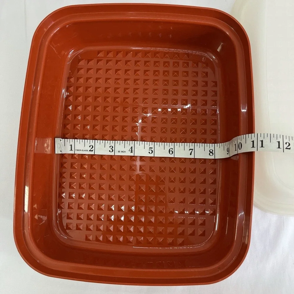 Tupperware‎ Large Season Serve Marinade Container Red 1294 Meat 1295 Sheer
